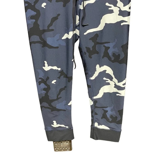The Upside Camo Print Drawstring Cropped Leggings Blue Black Size US 6 - Picture 3 of 7